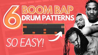 6 EASY BOOM BAP DRUM PATTERNS