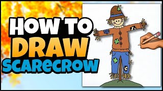 🍁 How to Draw a Scarecrow🍂 | Art for Kids | Step by Step Lesson