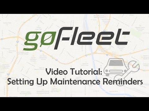 Setting Up Fleet Maintenance Reminders