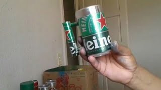 aprenda a fazer uma caneca com alça com latinha 350 ml Heineken