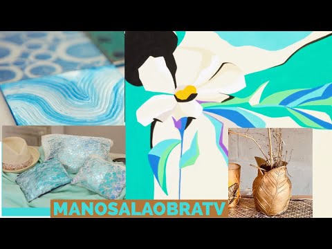 Manos a la Obra Tv 2022 Programa 48 CuadroTexturas  Arreglo  navideño Almohadones  Cuadro de Flores