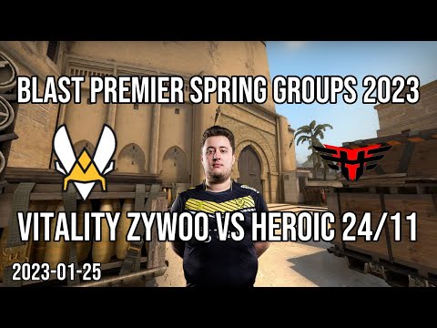 CSGO POV: Vitality ZywOo vs Heroic (24/11) @ mirage (2023-01-25)