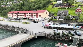 Royal Caribbean Independence of the Seas Norwegian Fjords cruise leaving Olden port 