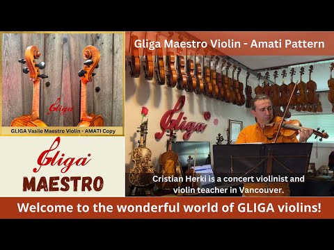 Gliga Maestro Violin Amati Pattern | Sound Demonstration | With Concert Violinist  Cristian Herki
