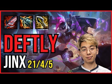 DEFTLY - JINX vs KAI'SA ADC - NA Grandmaster - Patch 11.5 PENTAKILL