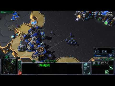 2 Base Terran vs Terran all-in