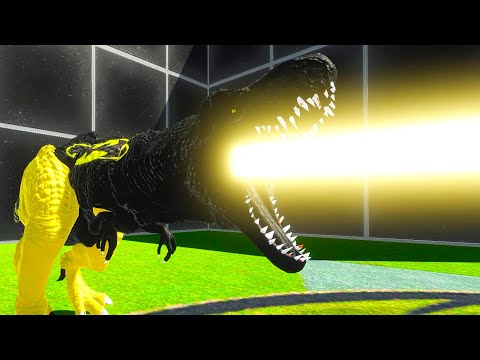 PLASMA YELLOW BATMAN T-REX vs HULK GORO and BATMAN GORO DEATH FALL - Animal Revolt Battle Simulator