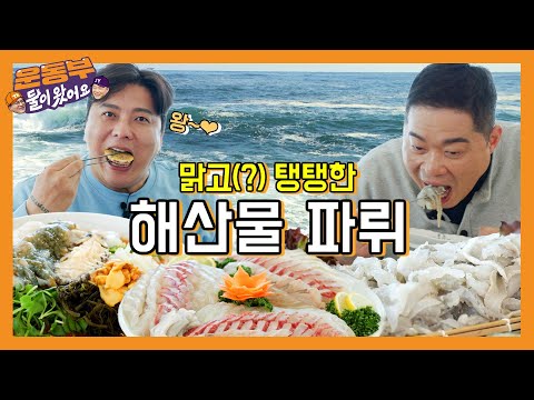 봉포머구리집 고성점 - 먹보스 쭈엽이, 운동부 둘이왔어요 유튜브 채널에서 소개된 대표 메뉴 및 매장 전경