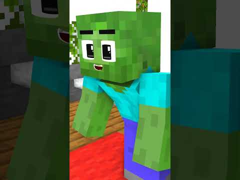 MineCZ - Dispute between zombie and skeleton | MInecraft Animation #shorts