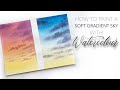 How To Paint A Soft Gradient Sunset Sky With Watercolour