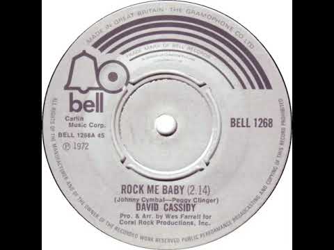 UK New Entry 1972 (225) David Cassidy - Rock Me Baby