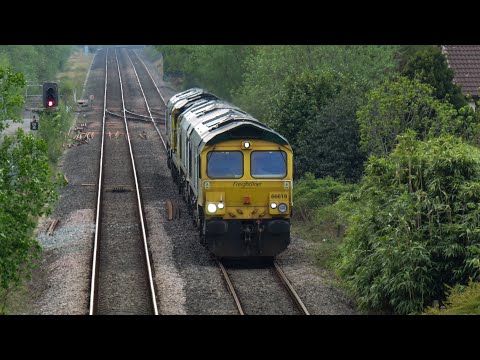 Freightliner Class 66 & 70 No's. 66619 & 66602 & 70010 & 66591 on 0E53 @ Denton Jn on 26.04.20 - HD