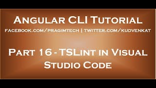 TSLint in Visual Studio Code