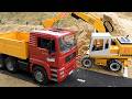 Rescue Car With Dump Truck And Excavator Funny Stories Police Car BIBO TOYS