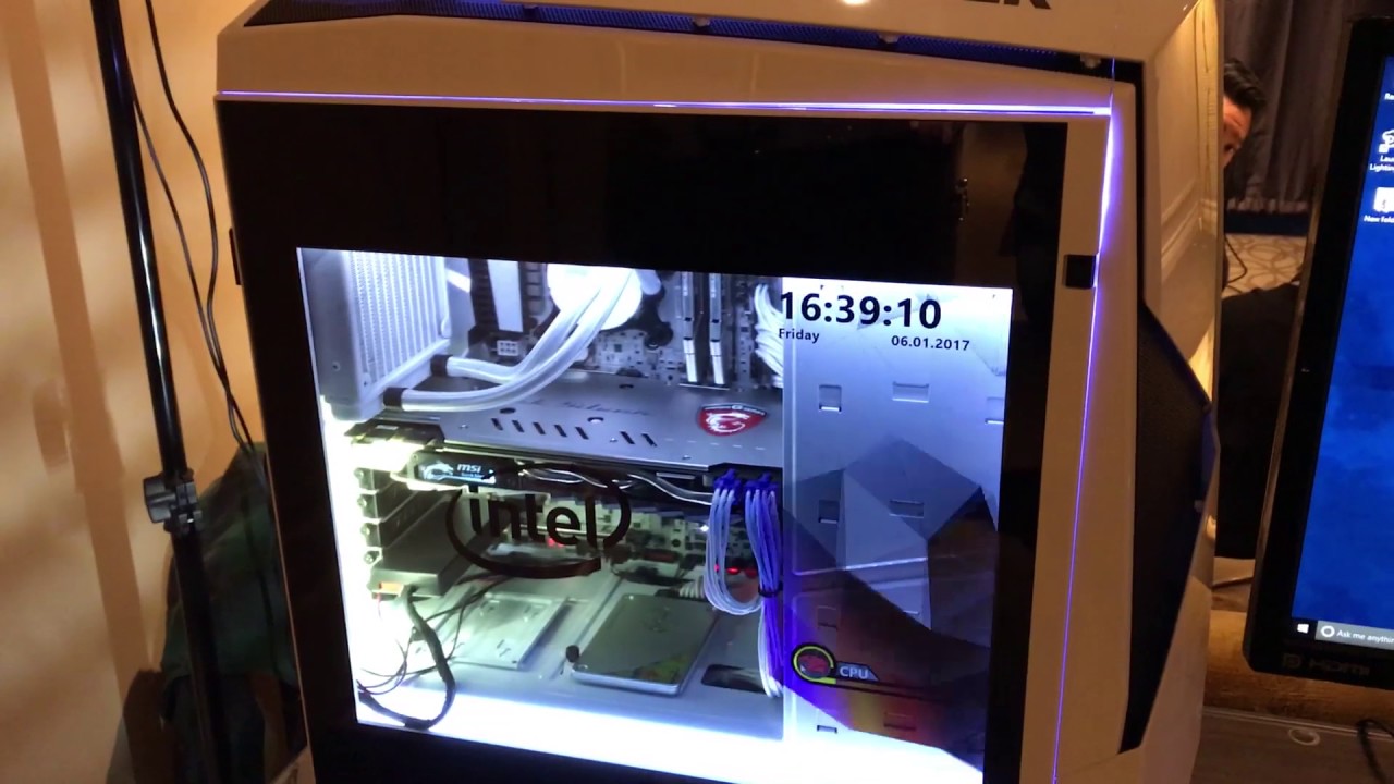 Snowblind Gaming PC Packs Mesmerizing LCD on Side - YouTube