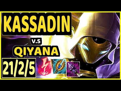 DAWIDSONEK (KASSADIN) vs QIYANA - QUADRAKILL 21/2/5 KDA MID GAMEPLAY - EUW Ranked GRANDMASTER