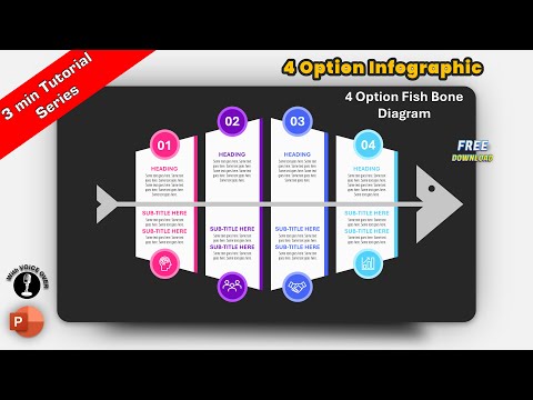 100.PowerPoint Fish Bone Diagram with 4 options | Free Template download