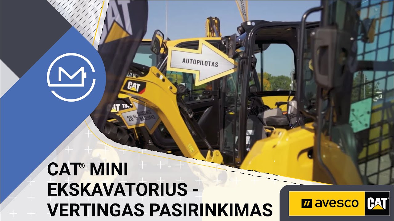 Avesco CAT - 2T2 - Tyzeris, CAT mini ekskavatorius - vertingas pasirinkimas