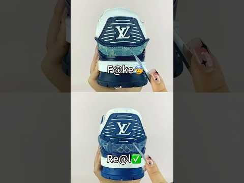 Fake Vs Real Blue LV Sneaker #sneakerhead #sneakers #viral