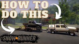 How To Pack & Load Trailers with rigs/cars In SnowRunner Help Video [ How To ]