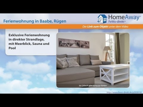 Baabe: Exklusive Ferienwohnung in direkter Strandlage, mit Meerblick, Sauna - FeWo-direkt.de Video