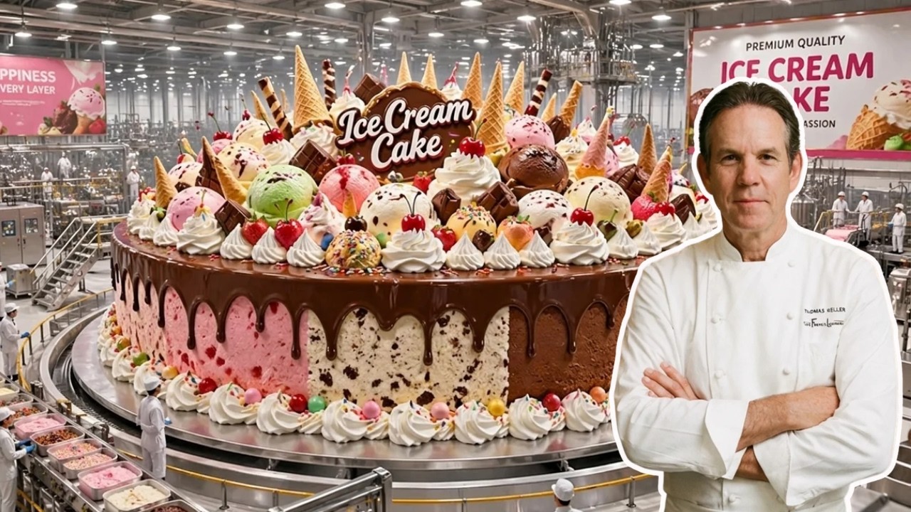 Inside the Ice Cream Cake Factory: A Timeless American Dessert by Thomas Keller (Full Process)