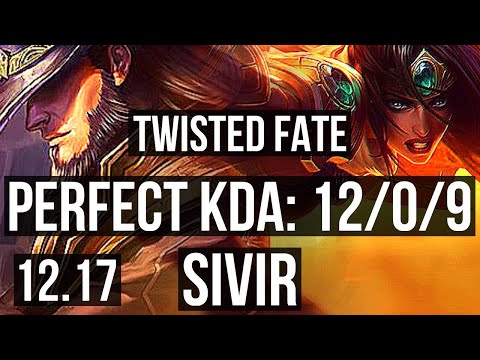 TWISTED FATE vs SIVIR (MID) | 12/0/9, Legendary, 400+ games | EUW Diamond | 12.17