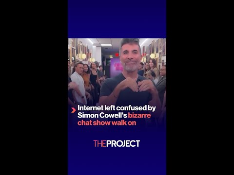 Internet left confused by Simon Cowell's bizarre chat show  walk on