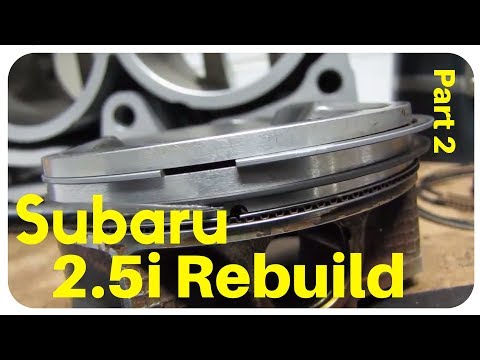 2007 Subaru Impreza 2.5i SOHC Rebuild - Part 2 - Pistons Cylinders and How To Piston Ring Gap