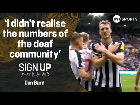 Dan Burn dedicates a special celebration to the young deaf fans at St James' Park ❤️ 🥹