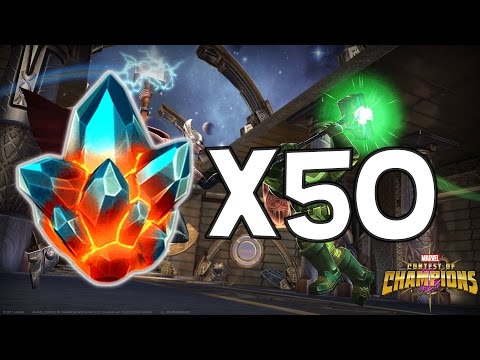 50x Premium Hero Crystal Opening - Marvel Contest Of Champions