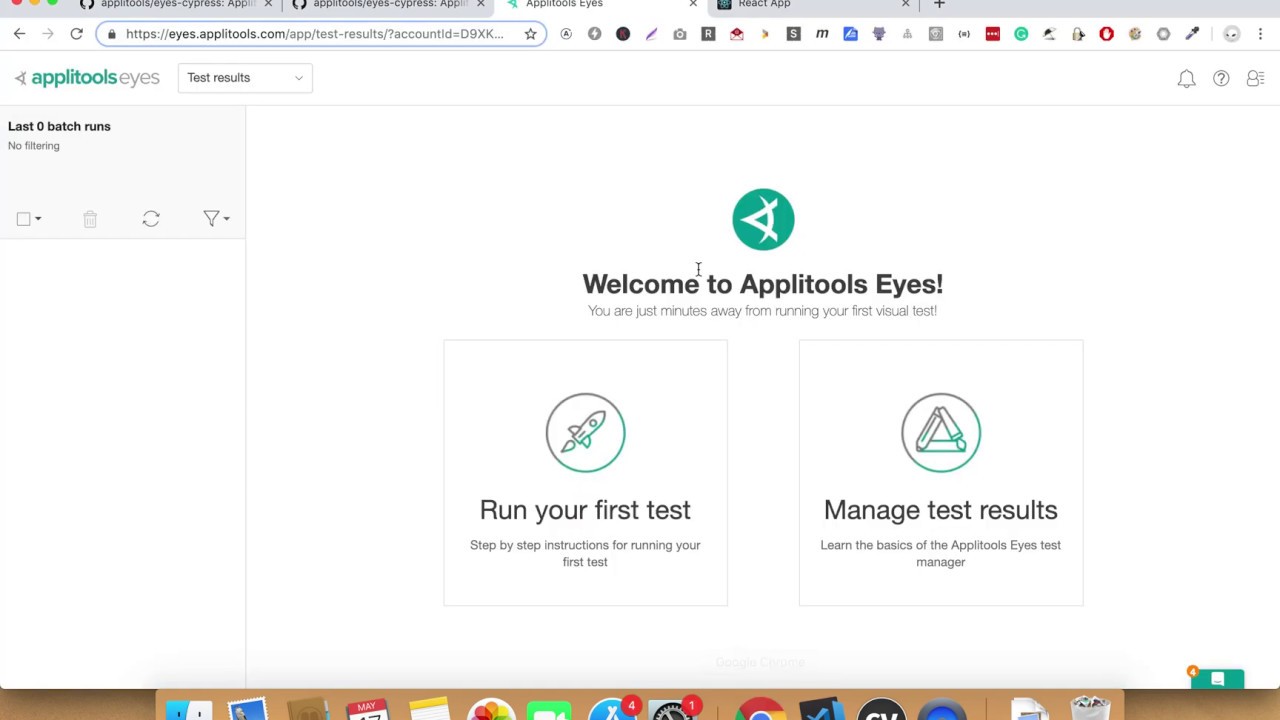 React Cypress Applitools for Functional Testing - part 3