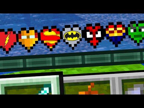 Minecraft But There’s Custom SUPERHERO Hearts