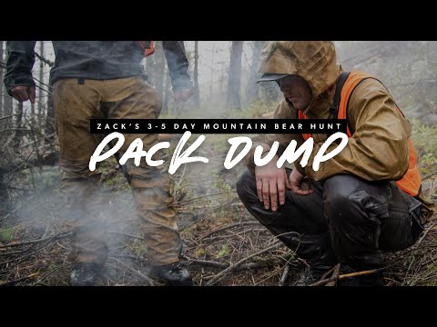 Pack Dump - 5 Day Spring Bear Rifle Hunt with SG's Zack Boughton