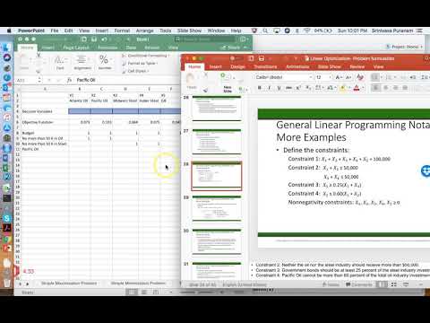 Linear Programming  Portfolio allocation solution