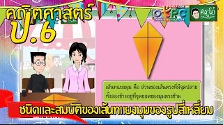 สื่อการเรียนการสอน ชนิดและสมบัติของเส้นทแยงมุมของรูปสี่เหลี่ยม ป.6 คณิตศาสตร์