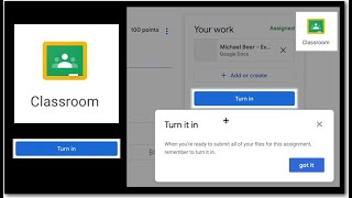 Turning in Assignments on Google Classroom