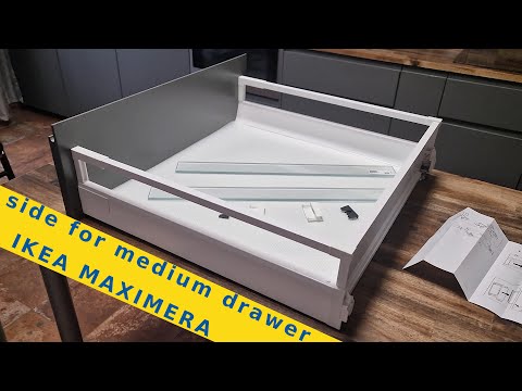 Инструкция ИКЕА МЕТОД МАКСИМЕРА - Стекло стенка для среднего ящика Видео инструкция по установке.