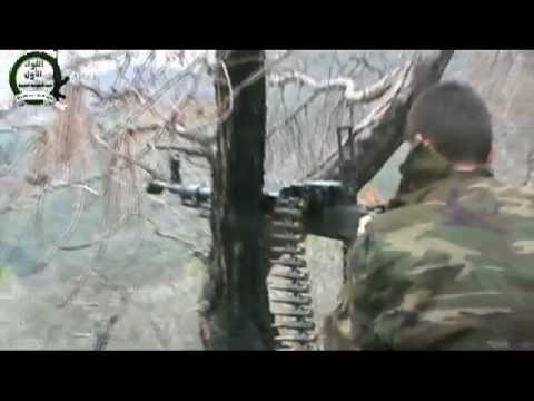 استهداف نقاط تمركز قوات النظام على جبهة بيت حلبية في ريف اللاذقية بواسطة رشاش دوشكا من قبل كتيبة العزة لله