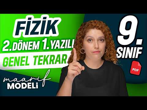 9.sınıf Fizik Maarif Modeli 2.dönem 1.yazılı 2025-2026 | Genel tekrar