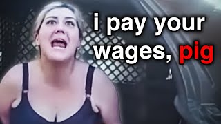 Karen Messes With The WRONG Cop...