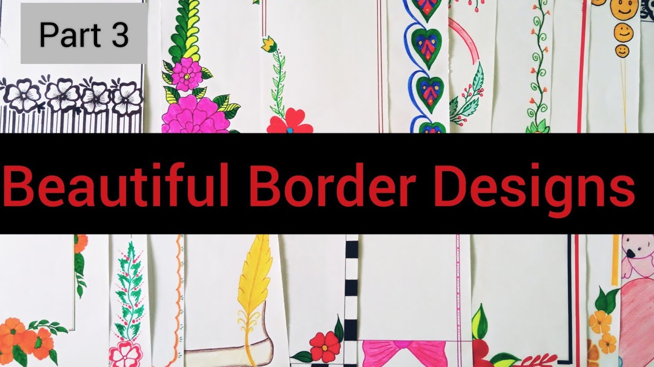 (Part3) 20 beautiful border designs for projects handmade / simple border designs / easy border 😍