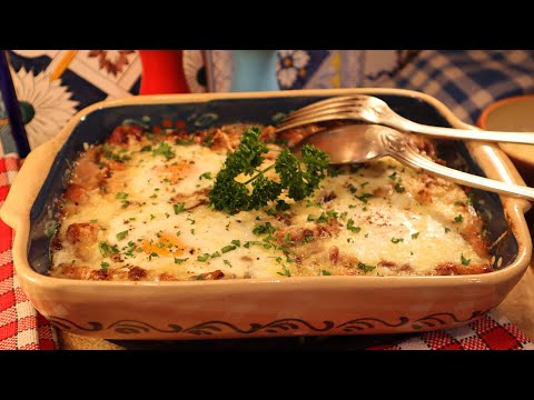 Mon GRATIN D'OIGNONS AUX ŒUFS ET A LA CRÈME - Comment résister ?!.. sur Gourmandises TV