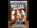 Opening To Recess School S Out 2001 VHS
