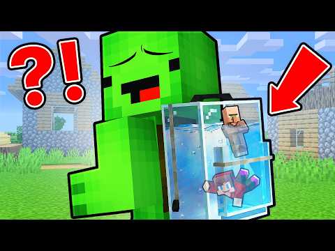 Mikey and JJ Built a Tiny Pool to Prank Villager in Minecraft (Maizen)