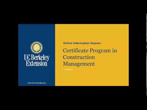 Certificate Program in Construction Management