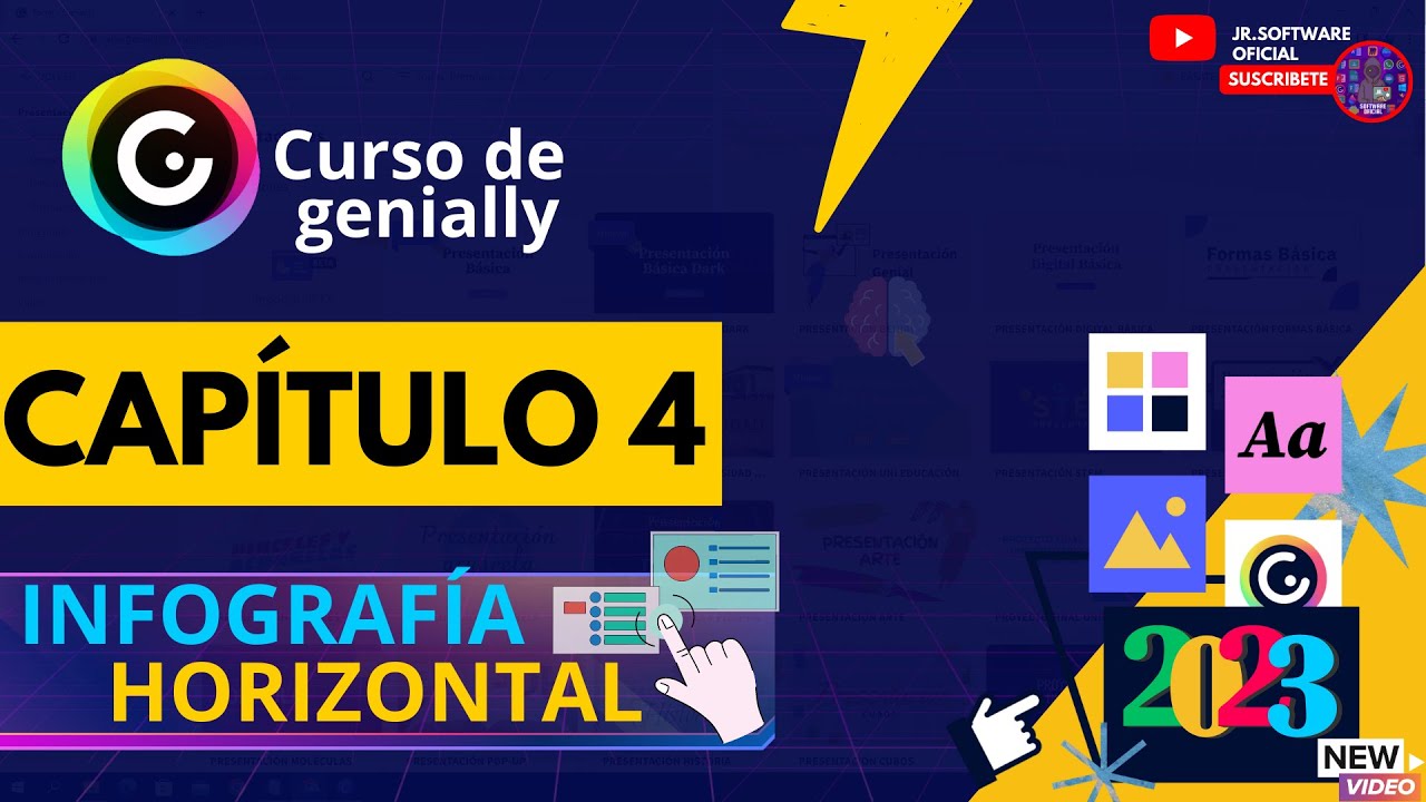 🟦Curso De Genially - Capítulo 4- #Infografía horizontal en Genially- 2023🥇🥇