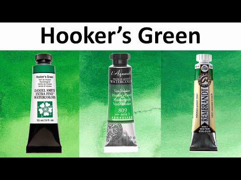 Hooker’s Green Watercolor Comparison - Daniel Smith, Sennelier, Rembrandt