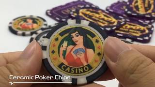 Custom printed ceramic poker chips