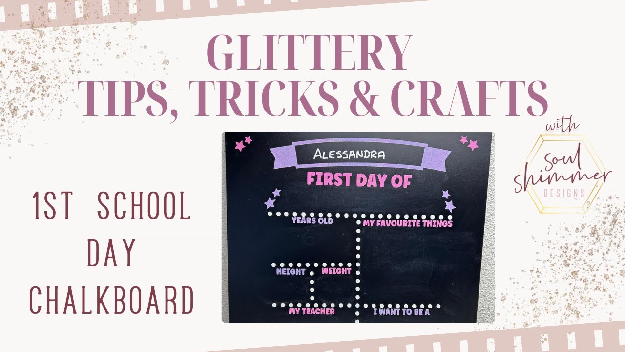 First School Day Chalkboard | Teckwrap Adhesive Vinyl Tutorial | DIY Craft #diycrafts